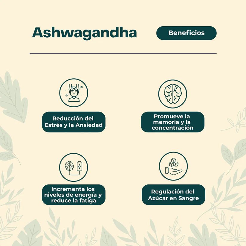 ASHWAGANDHA + MAGNESIO 1000mg 60 CAPS - kira.cl