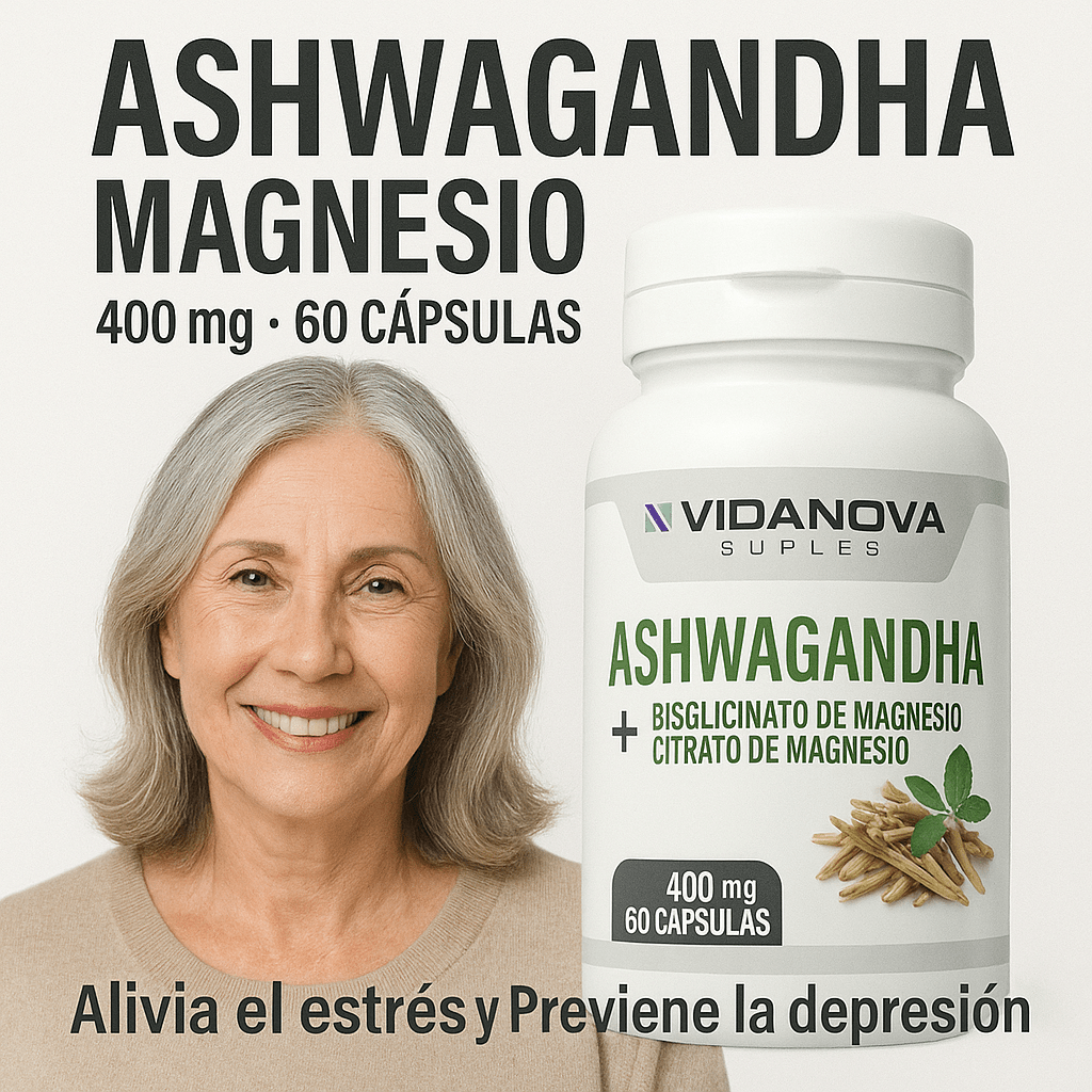 ASHWAGANDHA + MAGNESIO 1000mg 60 CAPS - kira.cl