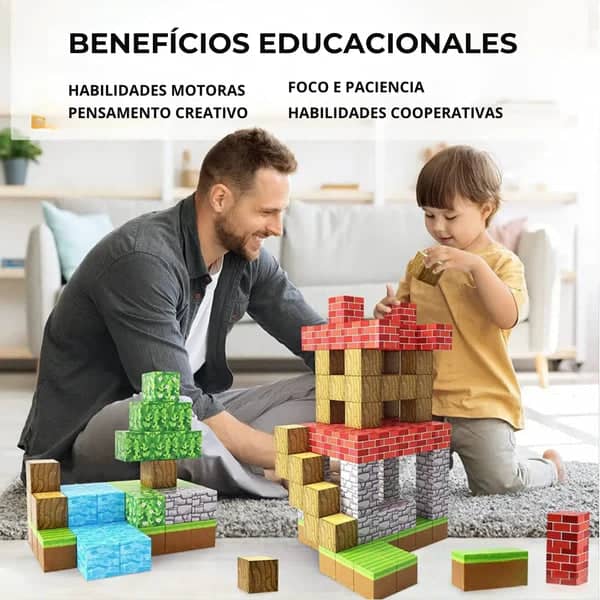 BLOCKCRAFT - BLOQUES MANGNETICOS PREMIUM 75 PIEZAS - kira.cl
