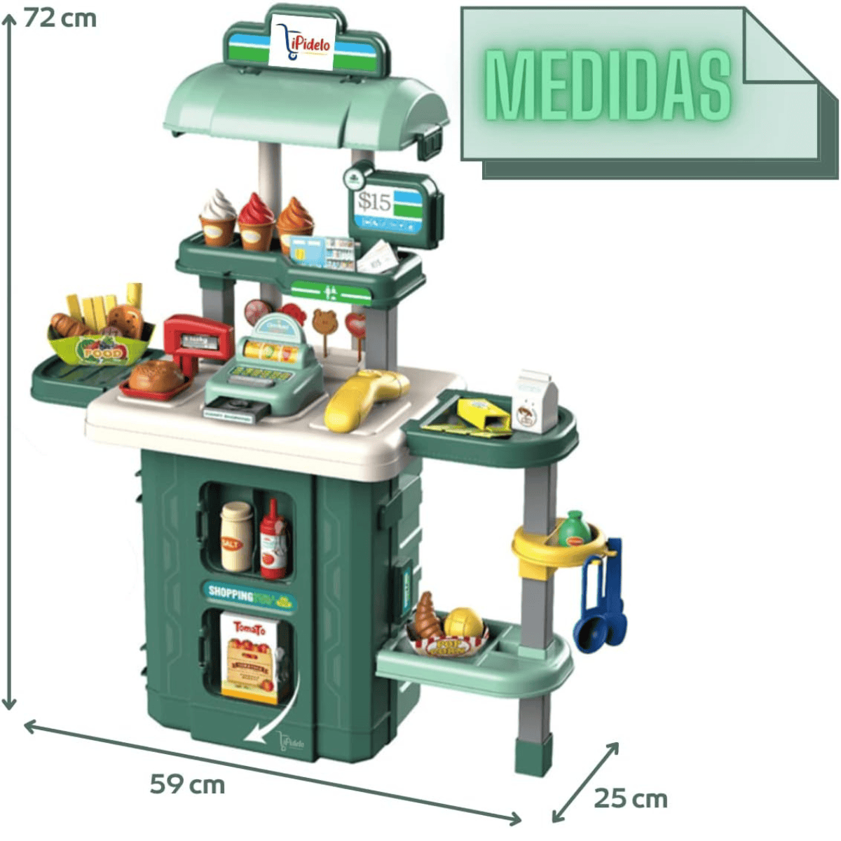 Maleta Juguete 3 en 1: Maleta Mesa Supermercado