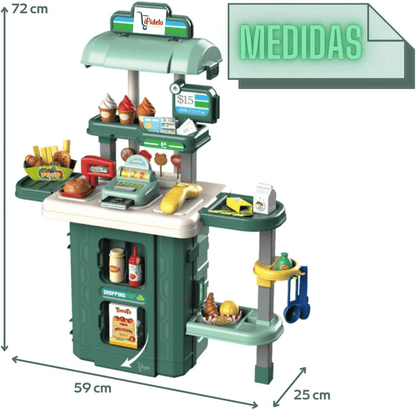 Maleta Juguete 3 en 1: Maleta Mesa Supermercado