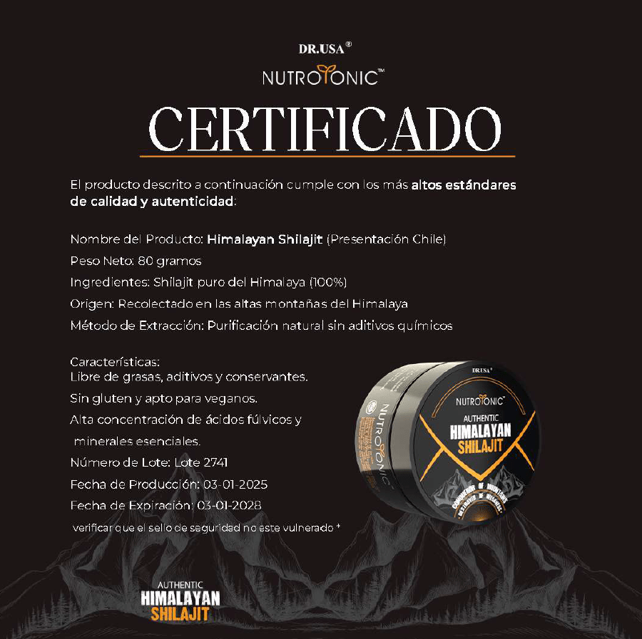 🌋 ¡Recupera tu Energía, Deseo y Potencia Natural! Shilajit del Himalaya | 80g | 100% Natural - kira.cl